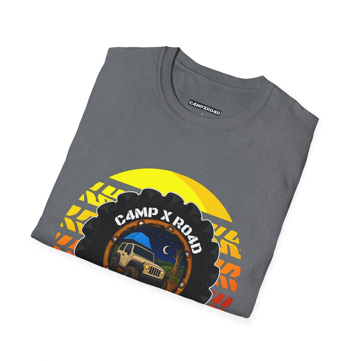 C4MPXRO4D Summer Camper Badge Soft Tee | Graphic T-Shirt