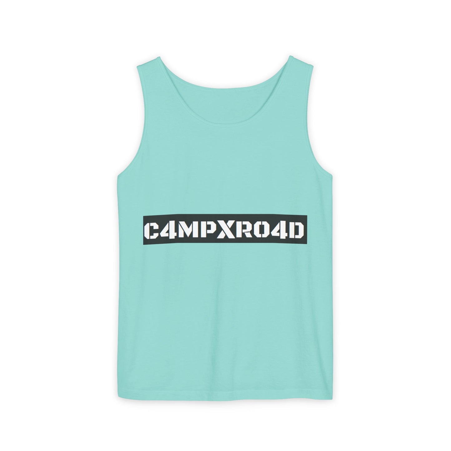 C4MPXR04D logo Tank Top | Graphic camping text tee