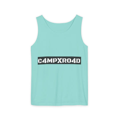 C4MPXR04D logo Tank Top | Graphic camping text tee