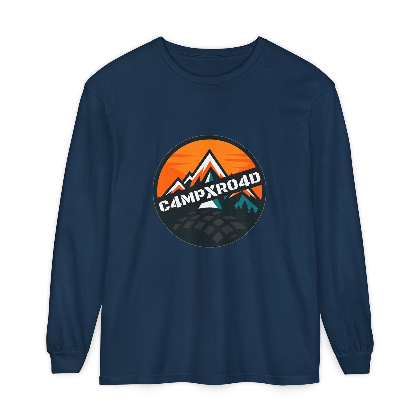 C4MPXRO4D Rounded Shield Camper Badge T-Shirt | Long Sleeve