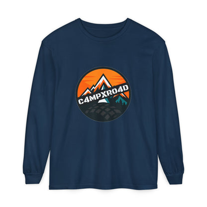 C4MPXRO4D Rounded Shield Camper Badge T-Shirt | Long Sleeve