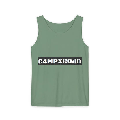 C4MPXR04D logo Tank Top | Graphic camping text tee