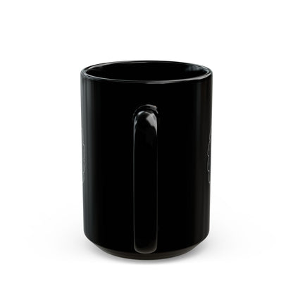 C4MPXRO4D Camper Badge Mug | Black Ceramic Coffee Mug