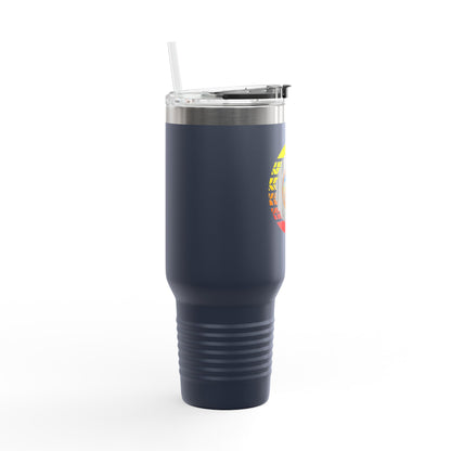 C4MPXRO4D Summer Camper Badge 40oz Travel Mug | Insulated Tumbler with Straw