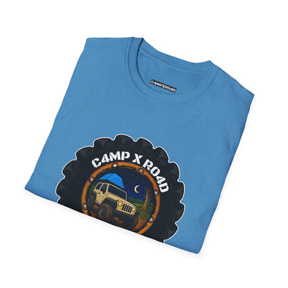 C4MPXRO4D Camper Badge Soft Tee | Graphic T-Shirt