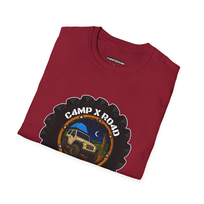C4MPXRO4D Camper Badge Soft Tee | Graphic T-Shirt