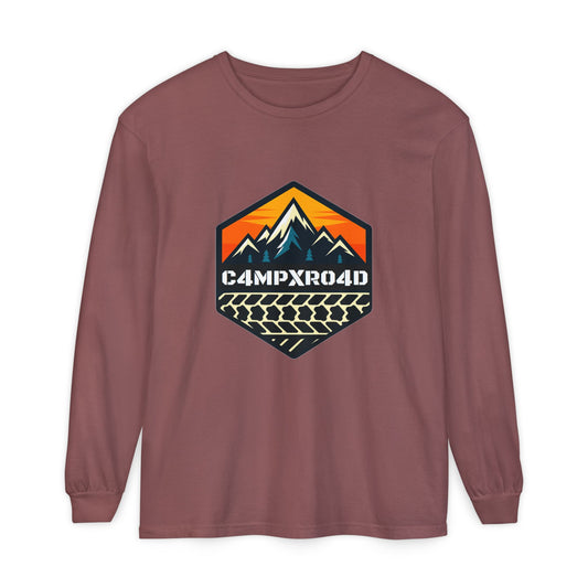 C4MPXRO4D Hexa Shield Camper Badge T-Shirt | Long Sleeve