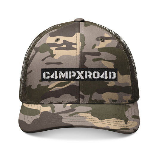 CAMPXR04D Embroidered Camouflage Trucker Hat | Camo Mesh Cap