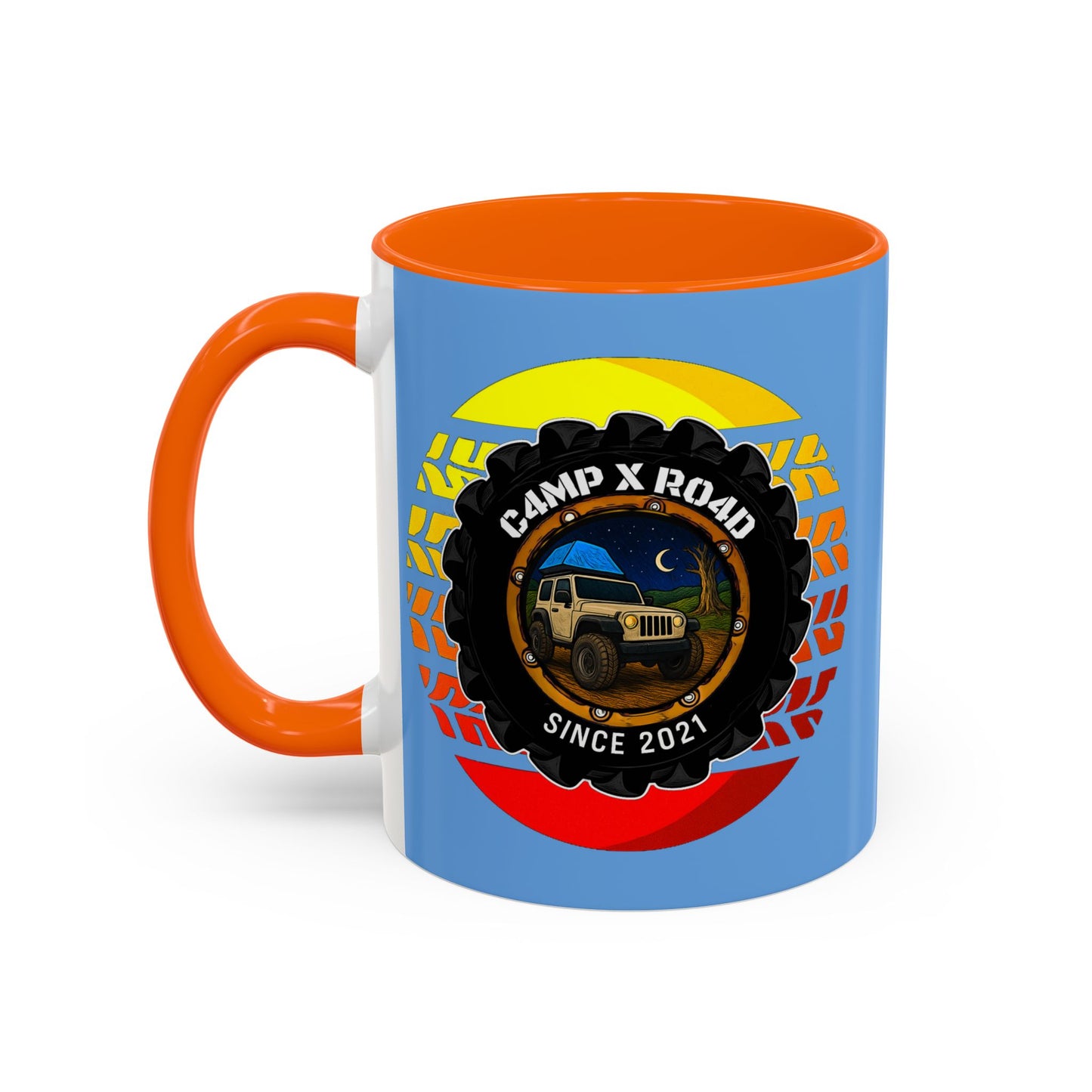 C4MPXRO4D Summer Camper Badge Mug | Accent Coffee Mug 11oz 15oz