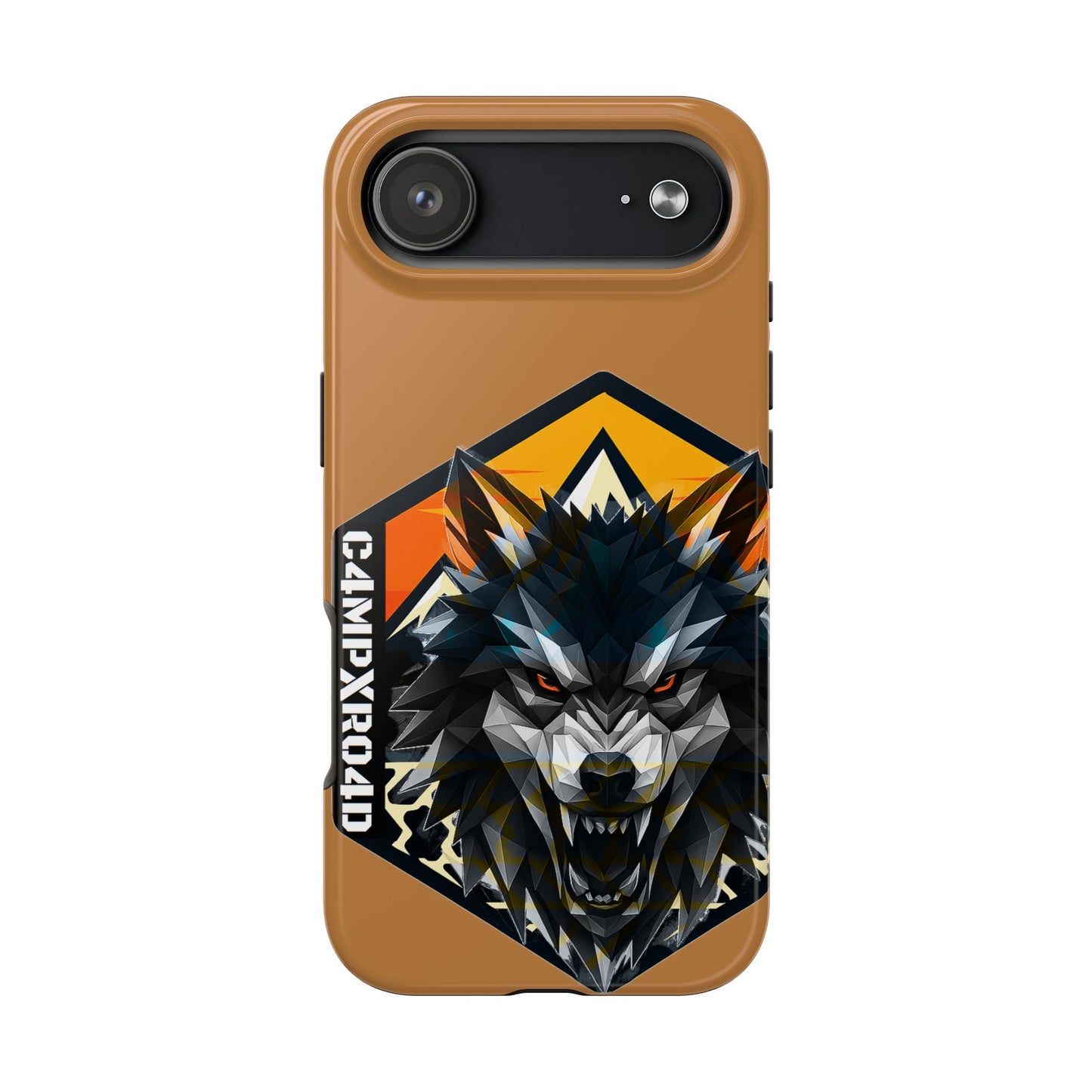 C4MPXRO4D Wolf Shield Camper Badge Phone Case | Tough Phone Case