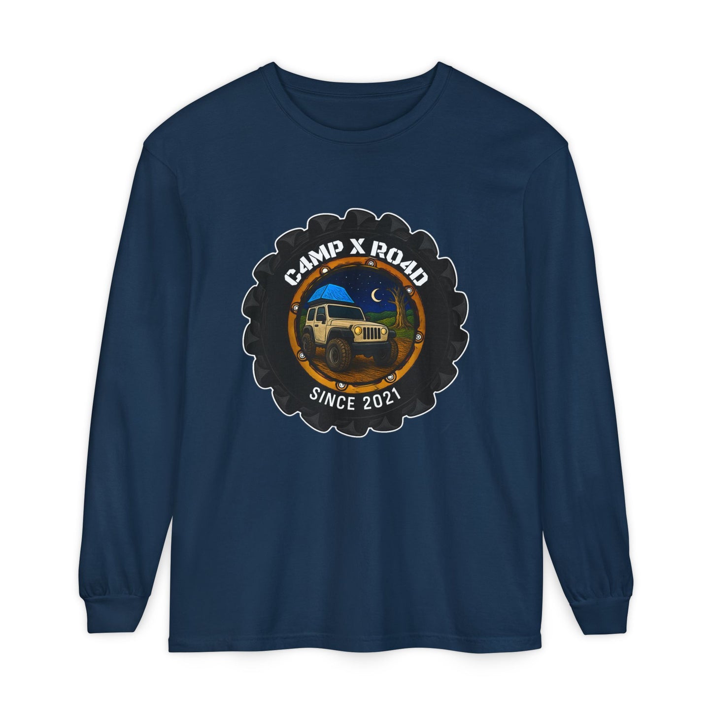 C4MPXRO4D Camper Badge T-Shirt | Long Sleeve
