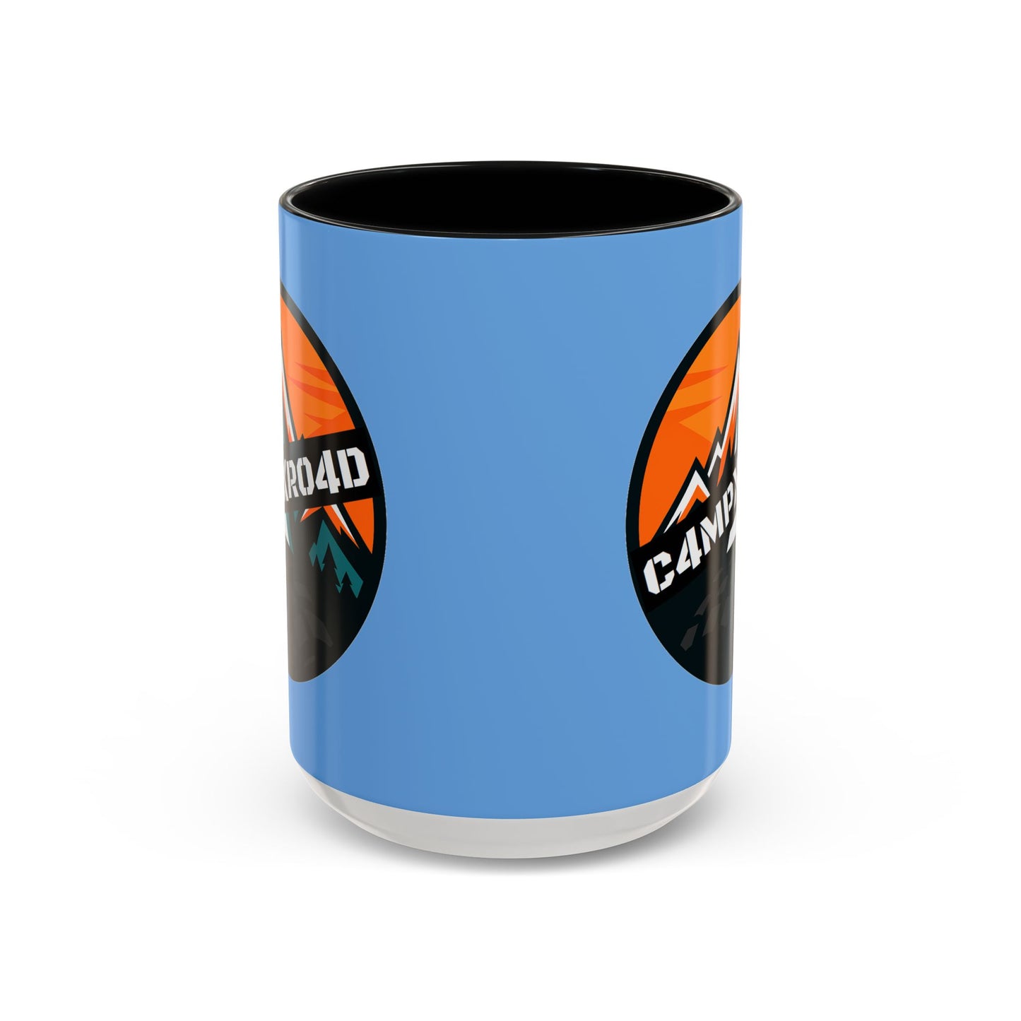 C4MPXRO4D Rounded Shield Camper Badge Mug | Accent Coffee Mug 11oz 15oz