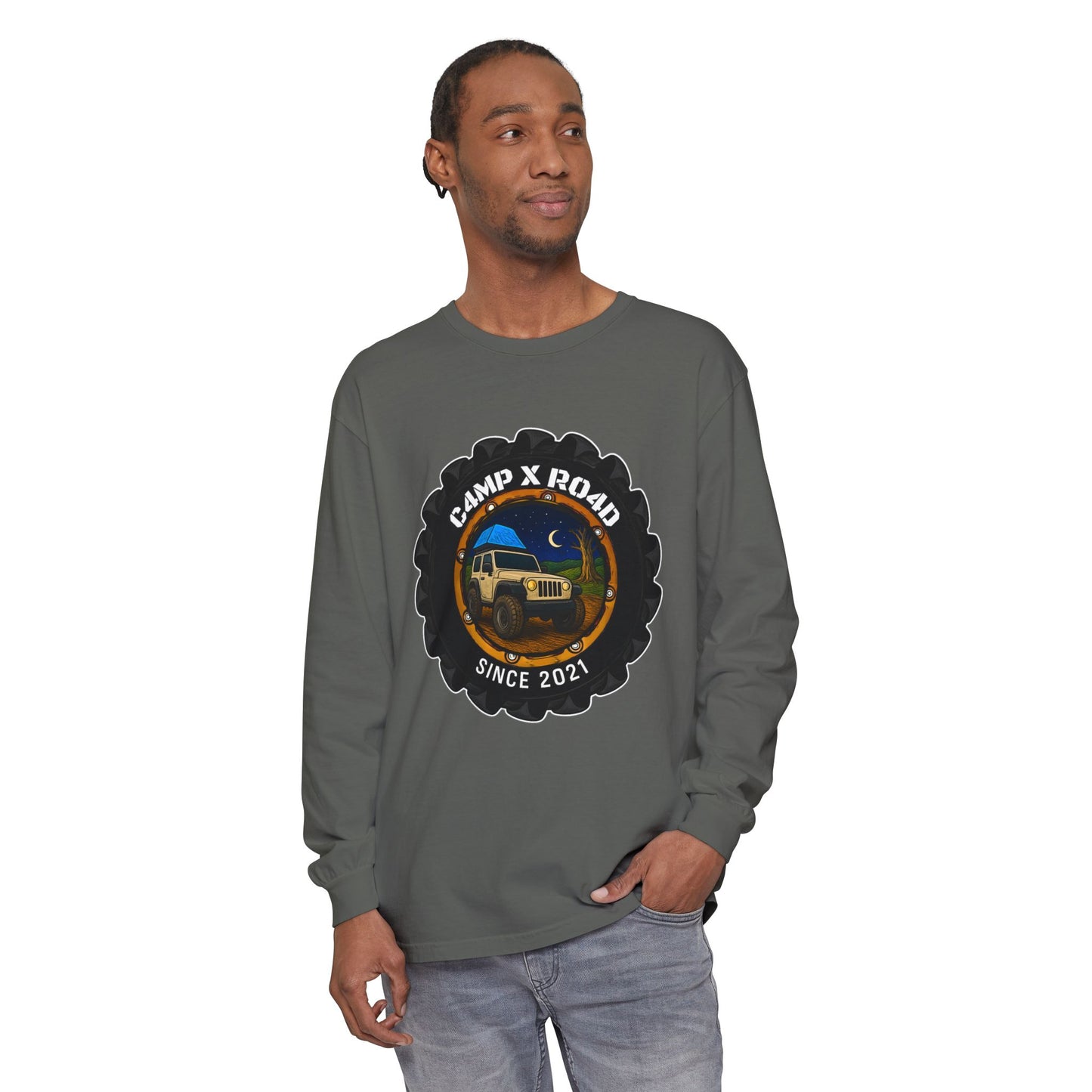 C4MPXRO4D Camper Badge T-Shirt | Long Sleeve