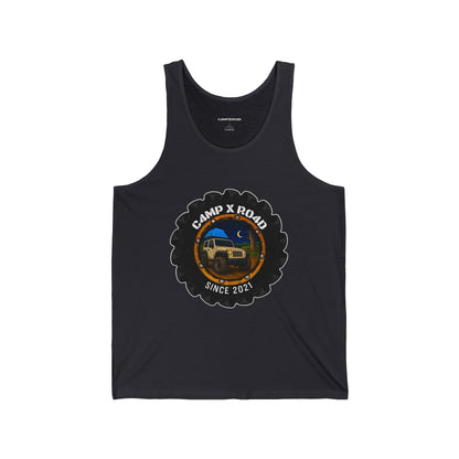 C4MPXRO4D Camper Badge Tank Top | Gaming Techwear Hacker Style