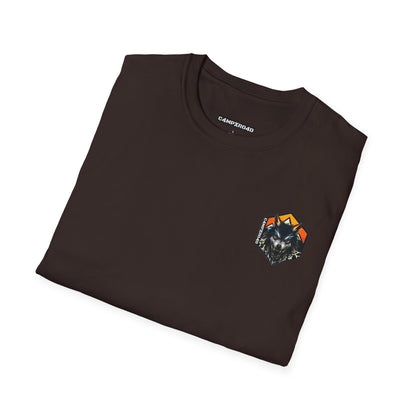 C4MPXRO4D Tiny Wolf Shield Camper Badge Soft Tee | Graphic T-Shirt