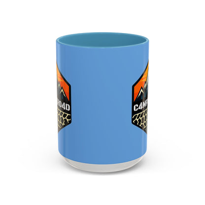 C4MPXRO4D Hexa Shield Camper Badge Mug | Accent Coffee Mug 11oz 15oz