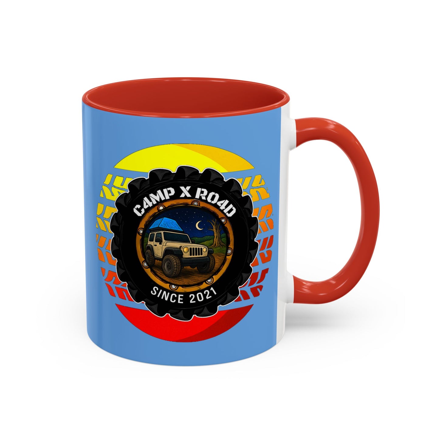 C4MPXRO4D Summer Camper Badge Mug | Accent Coffee Mug 11oz 15oz