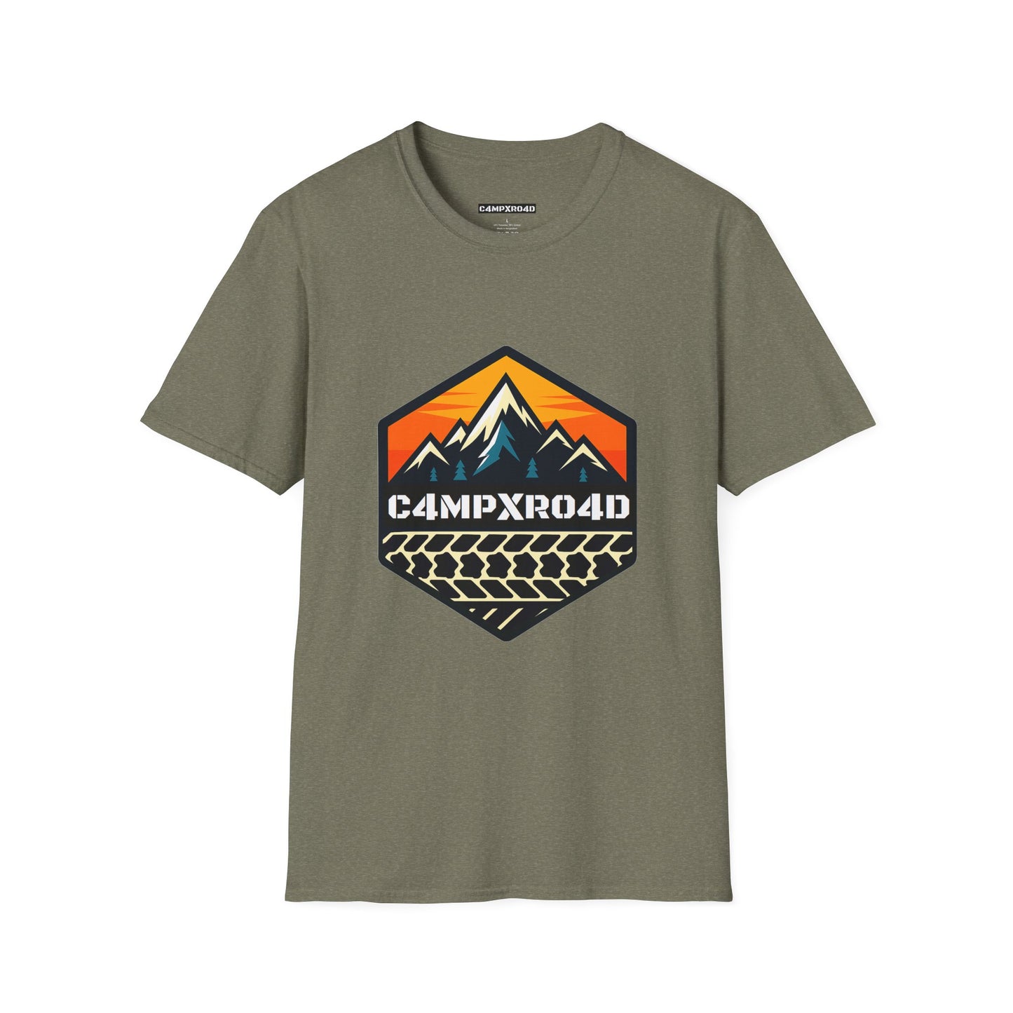 C4MPXRO4D Hexa Shield Camper Badge Soft Tee | Graphic T-Shirt