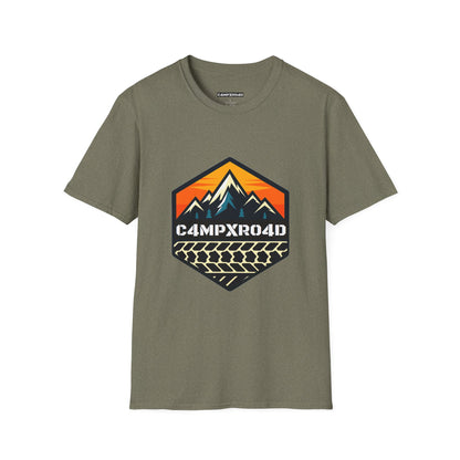 C4MPXRO4D Hexa Shield Camper Badge Soft Tee | Graphic T-Shirt