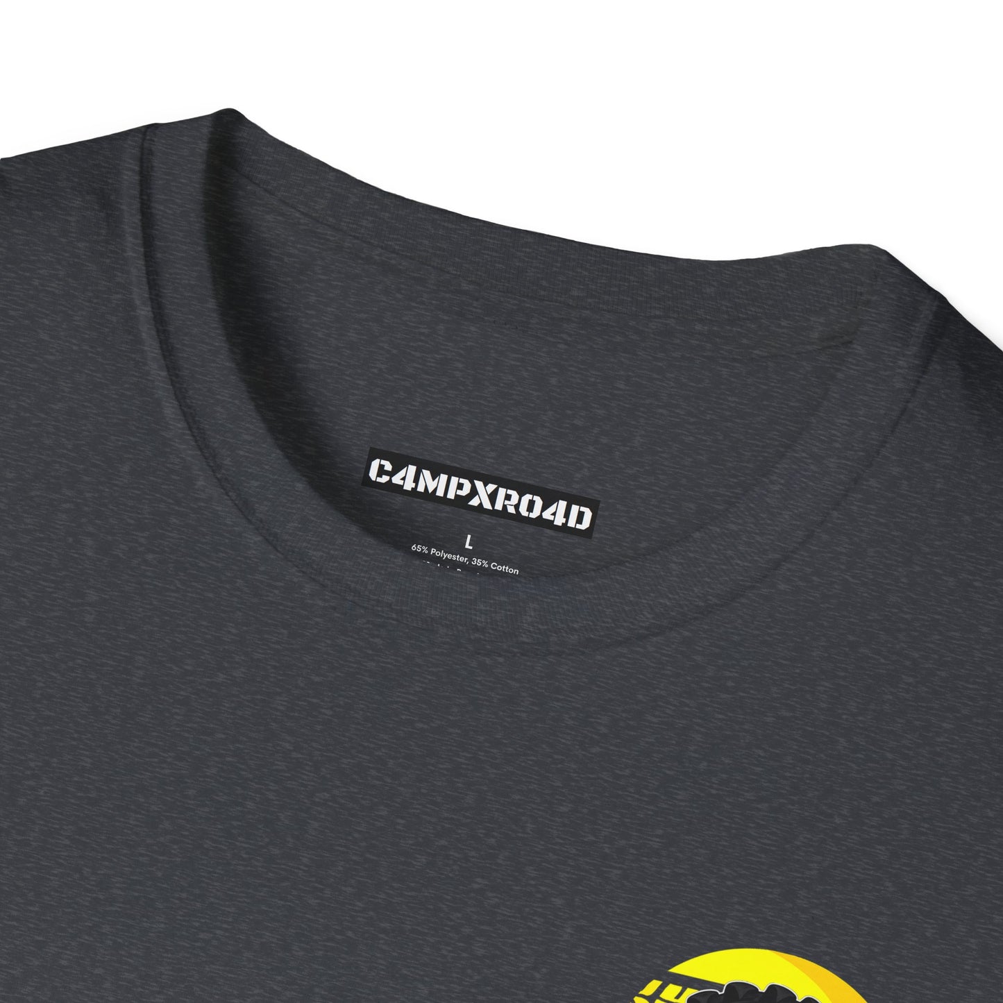C4MPXRO4D Tiny Summer Camper Badge Soft Tee | Graphic T-Shirt
