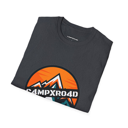 C4MPXRO4D Rounded Shield Camper Badge Soft Tee | Graphic T-Shirt