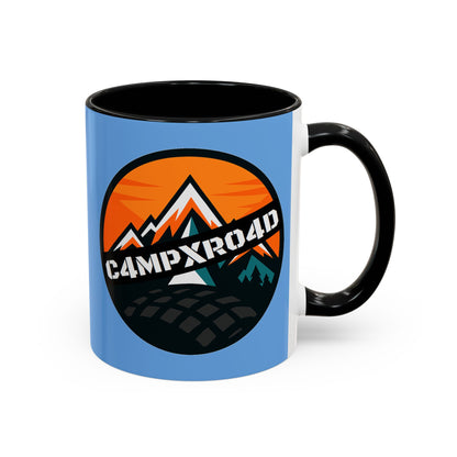 C4MPXRO4D Rounded Shield Camper Badge Mug | Accent Coffee Mug 11oz 15oz