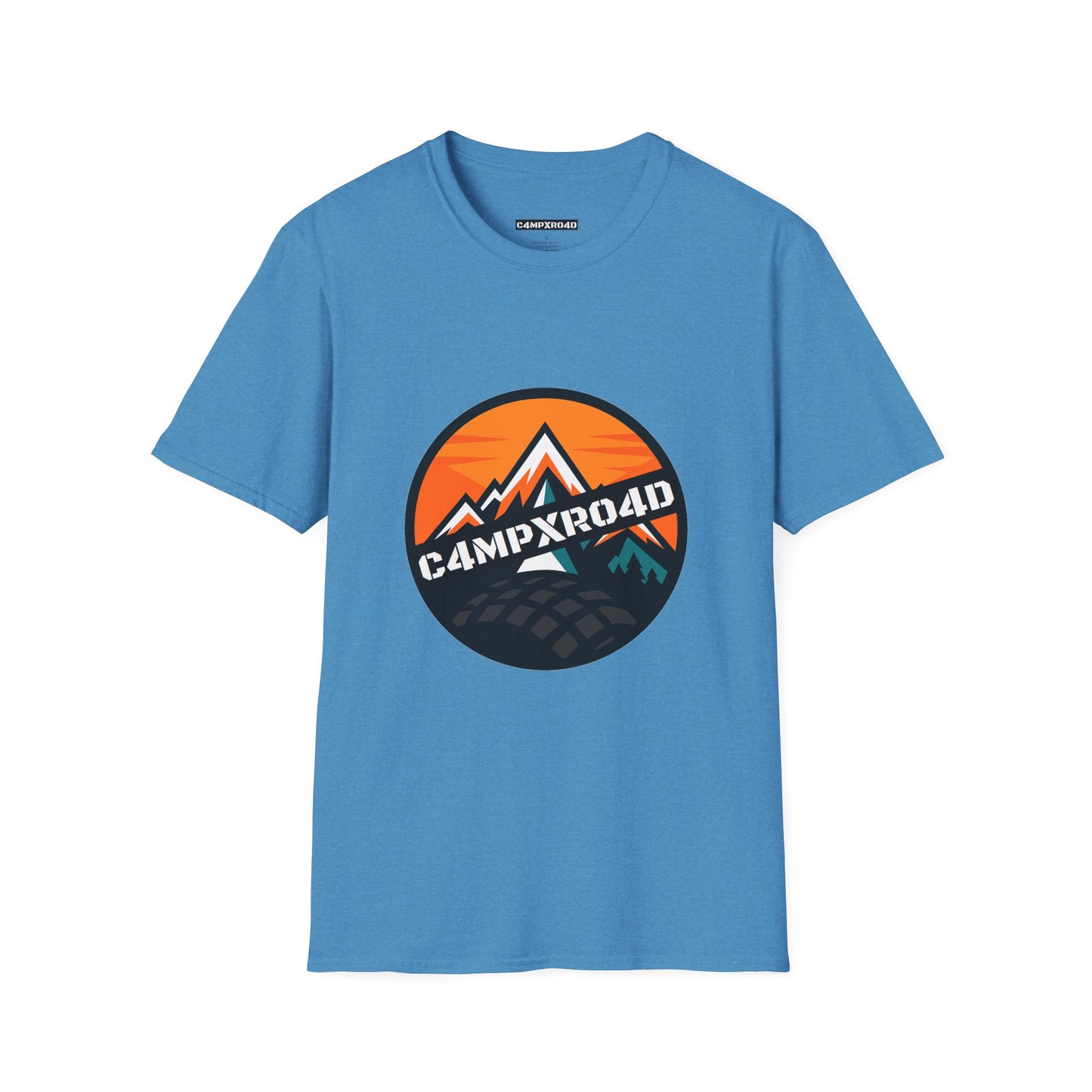 C4MPXRO4D Rounded Shield Camper Badge Soft Tee | Graphic T-Shirt