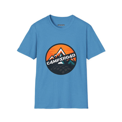 C4MPXRO4D Rounded Shield Camper Badge Soft Tee | Graphic T-Shirt