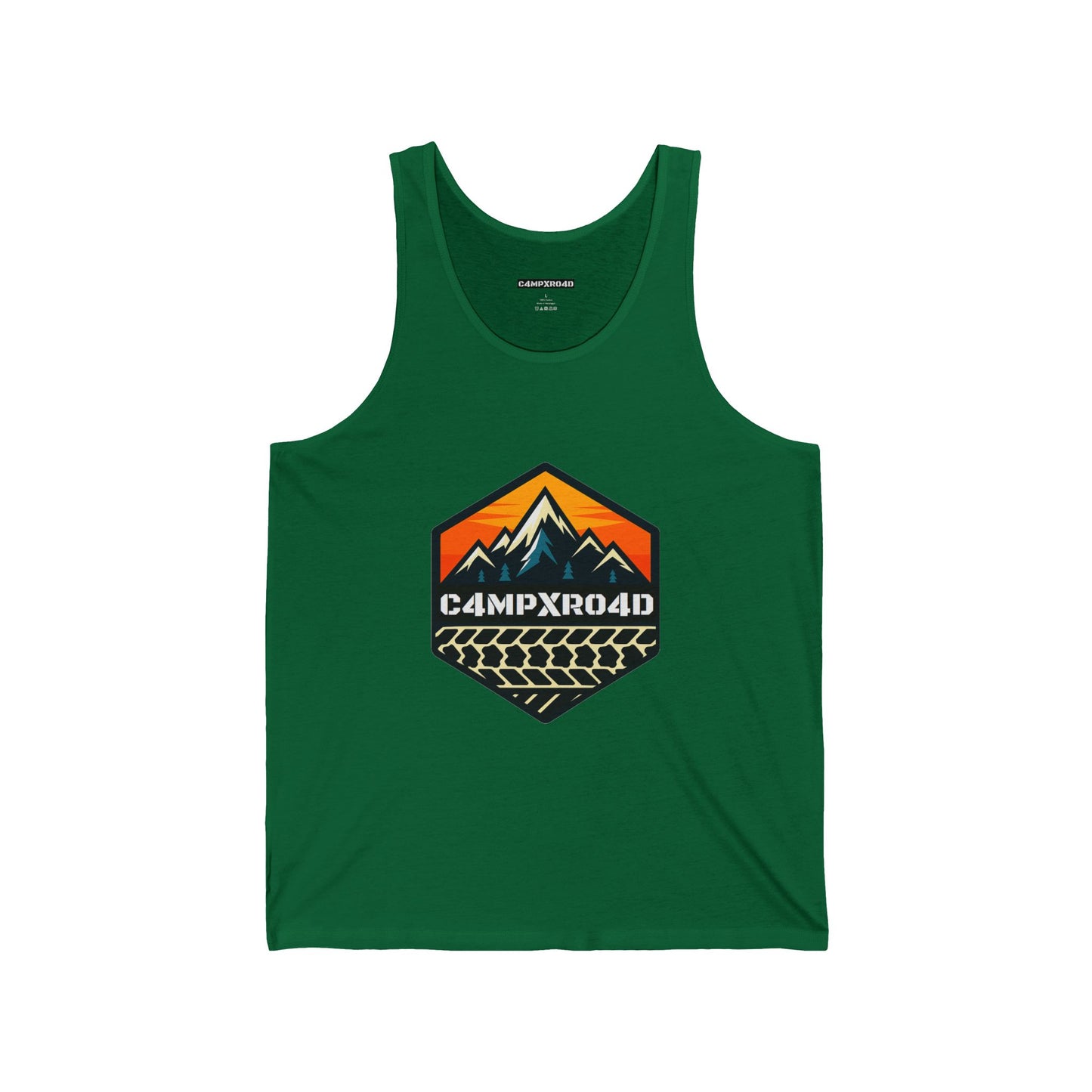 C4MPXRO4D Hexa Shield Camper Badge Tank Top | Gaming Techwear Hacker Style
