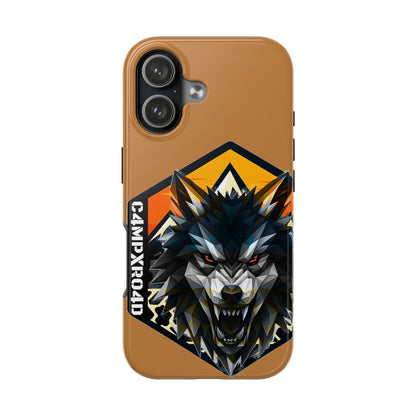 C4MPXRO4D Wolf Shield Camper Badge Phone Case | Tough Phone Case