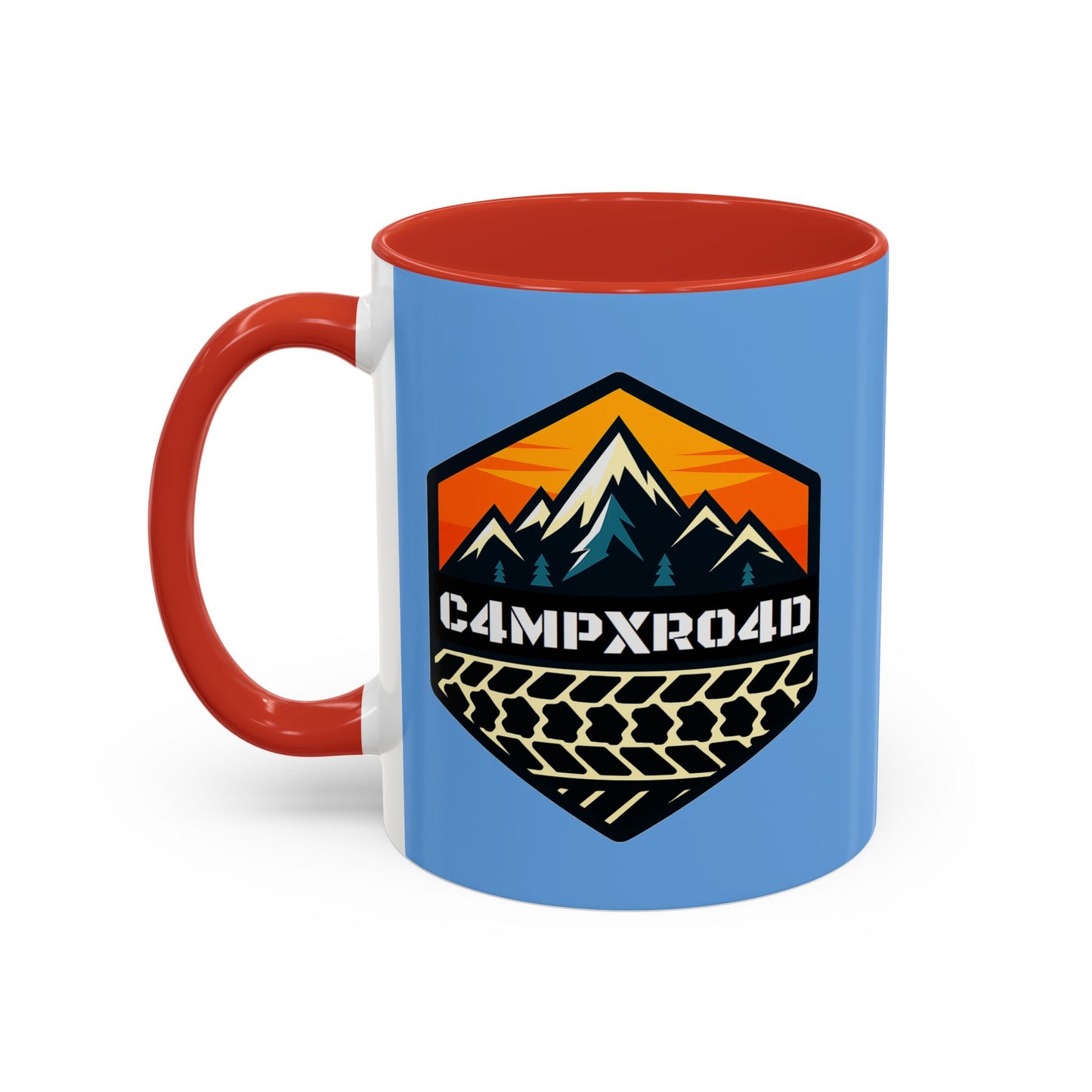 C4MPXRO4D Hexa Shield Camper Badge Mug | Accent Coffee Mug 11oz 15oz
