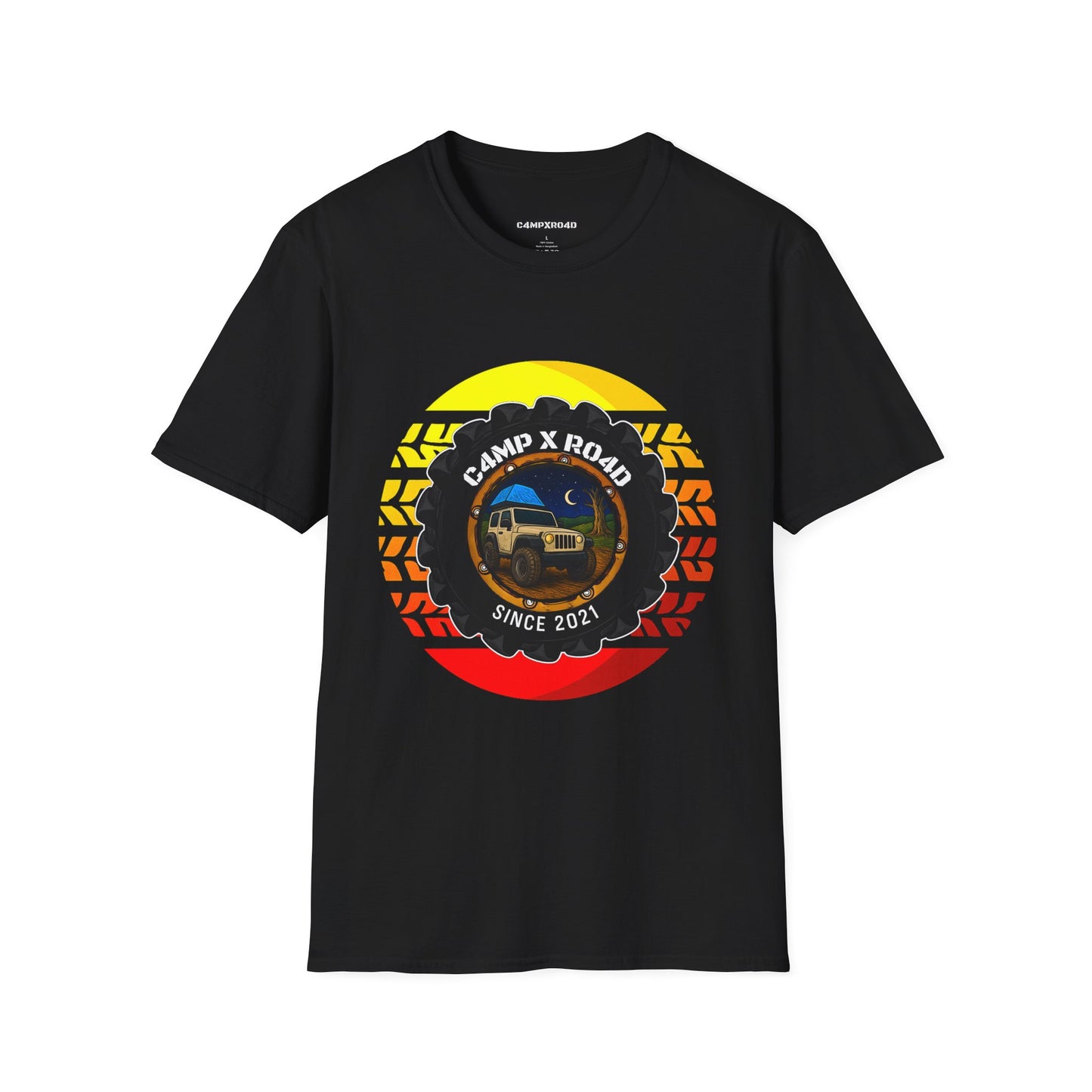 C4MPXRO4D Summer Camper Badge Soft Tee | Graphic T-Shirt