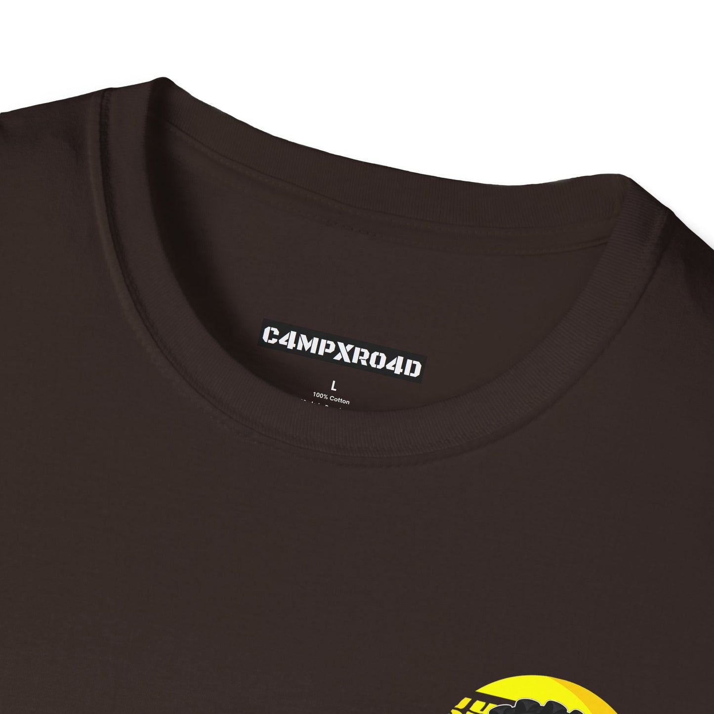 C4MPXRO4D Tiny Summer Camper Badge Soft Tee | Graphic T-Shirt