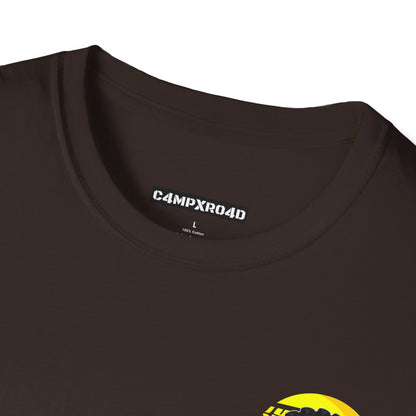 C4MPXRO4D Tiny Summer Camper Badge Soft Tee | Graphic T-Shirt