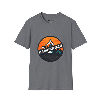 C4MPXRO4D Rounded Shield Camper Badge Soft Tee | Graphic T-Shirt