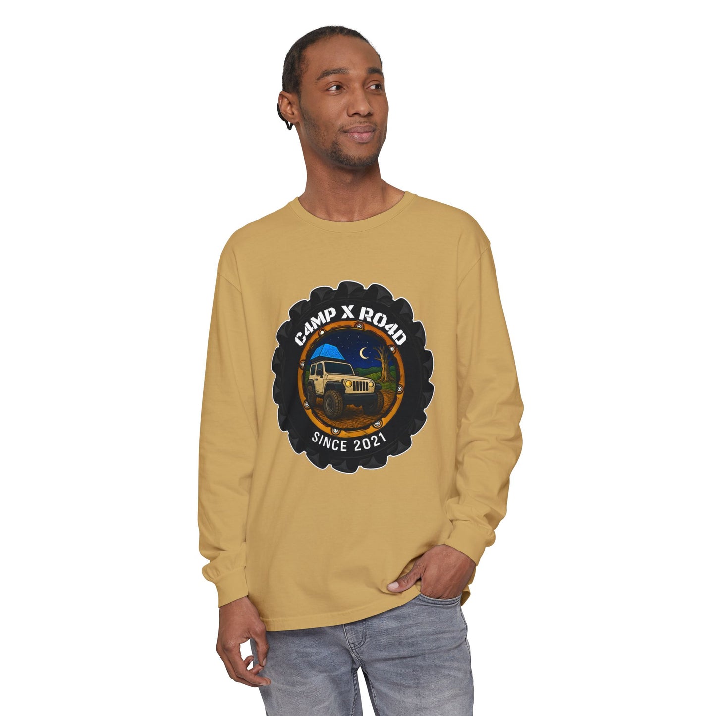 C4MPXRO4D Camper Badge T-Shirt | Long Sleeve