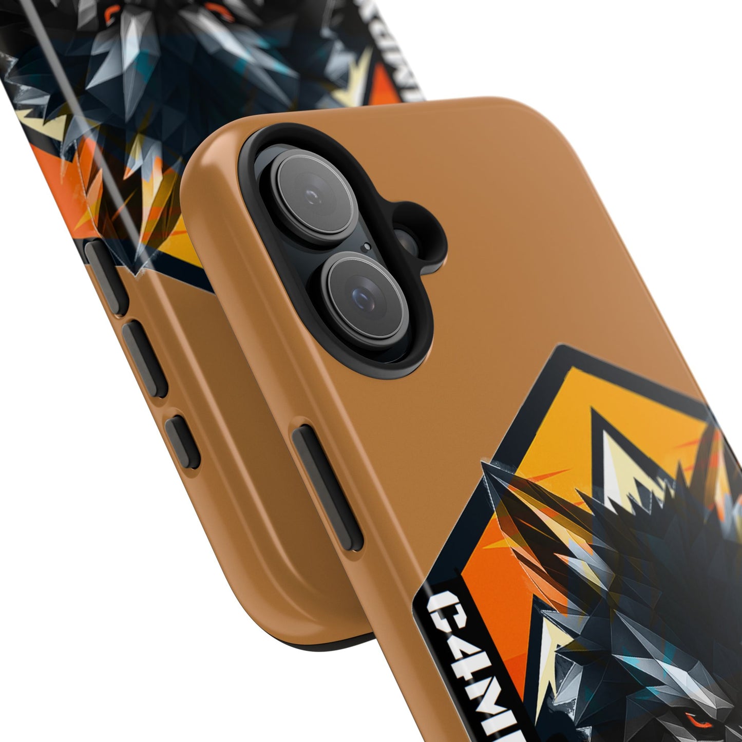 C4MPXRO4D Wolf Shield Camper Badge Phone Case | Tough Phone Case