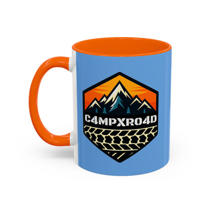 C4MPXRO4D Hexa Shield Camper Badge Mug | Accent Coffee Mug 11oz 15oz