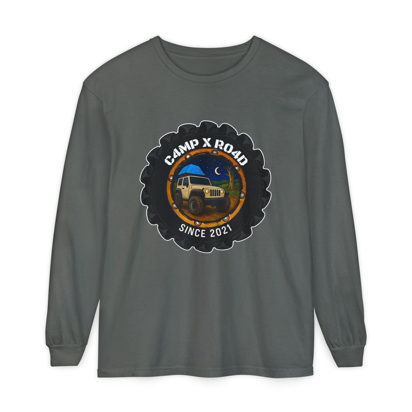 C4MPXRO4D Camper Badge T-Shirt | Long Sleeve