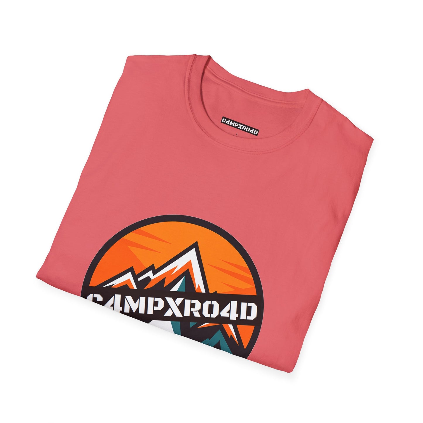 C4MPXRO4D Rounded Shield Camper Badge Soft Tee | Graphic T-Shirt