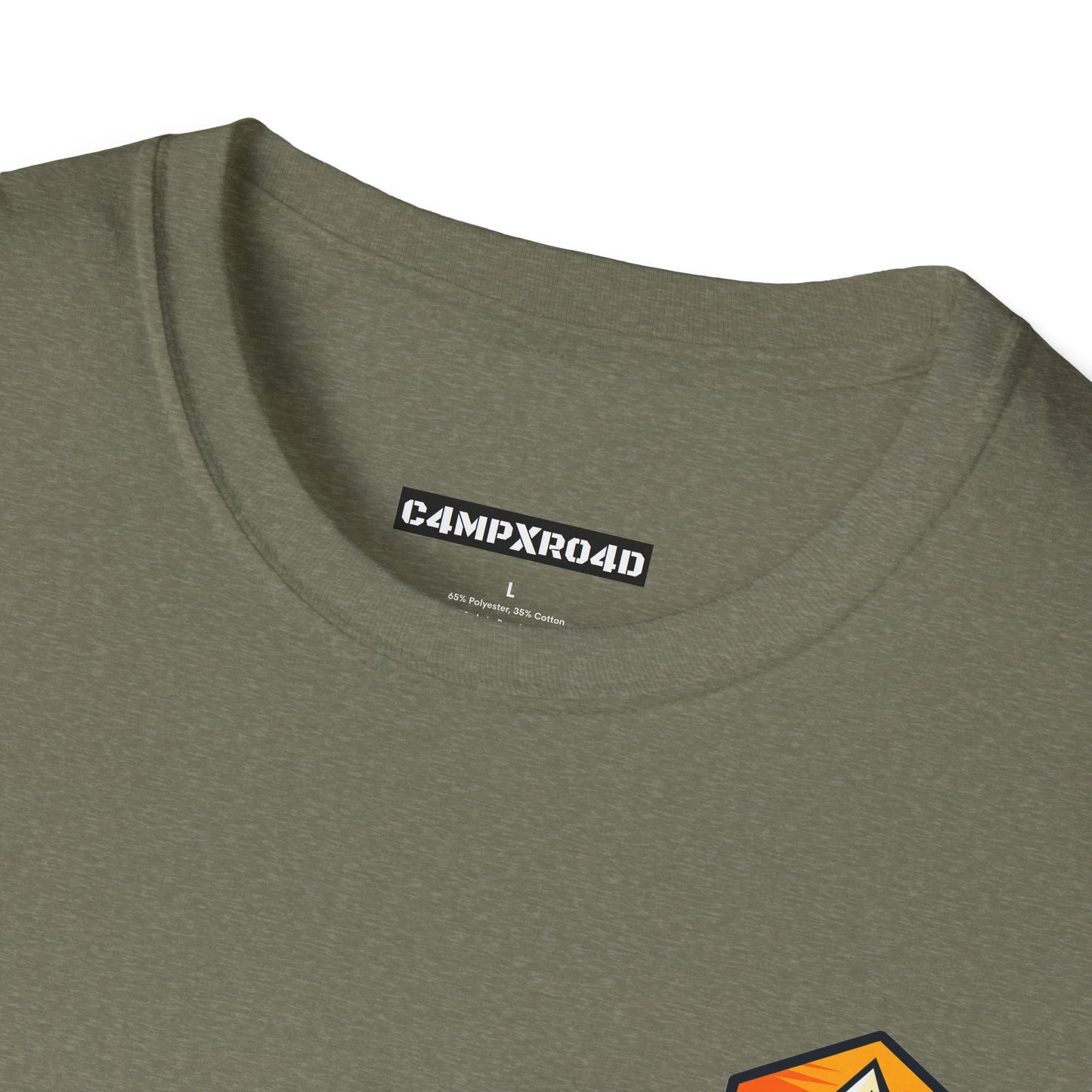 C4MPXRO4D Tiny Hexa Shield Camper Badge Soft Tee | Graphic T-Shirt