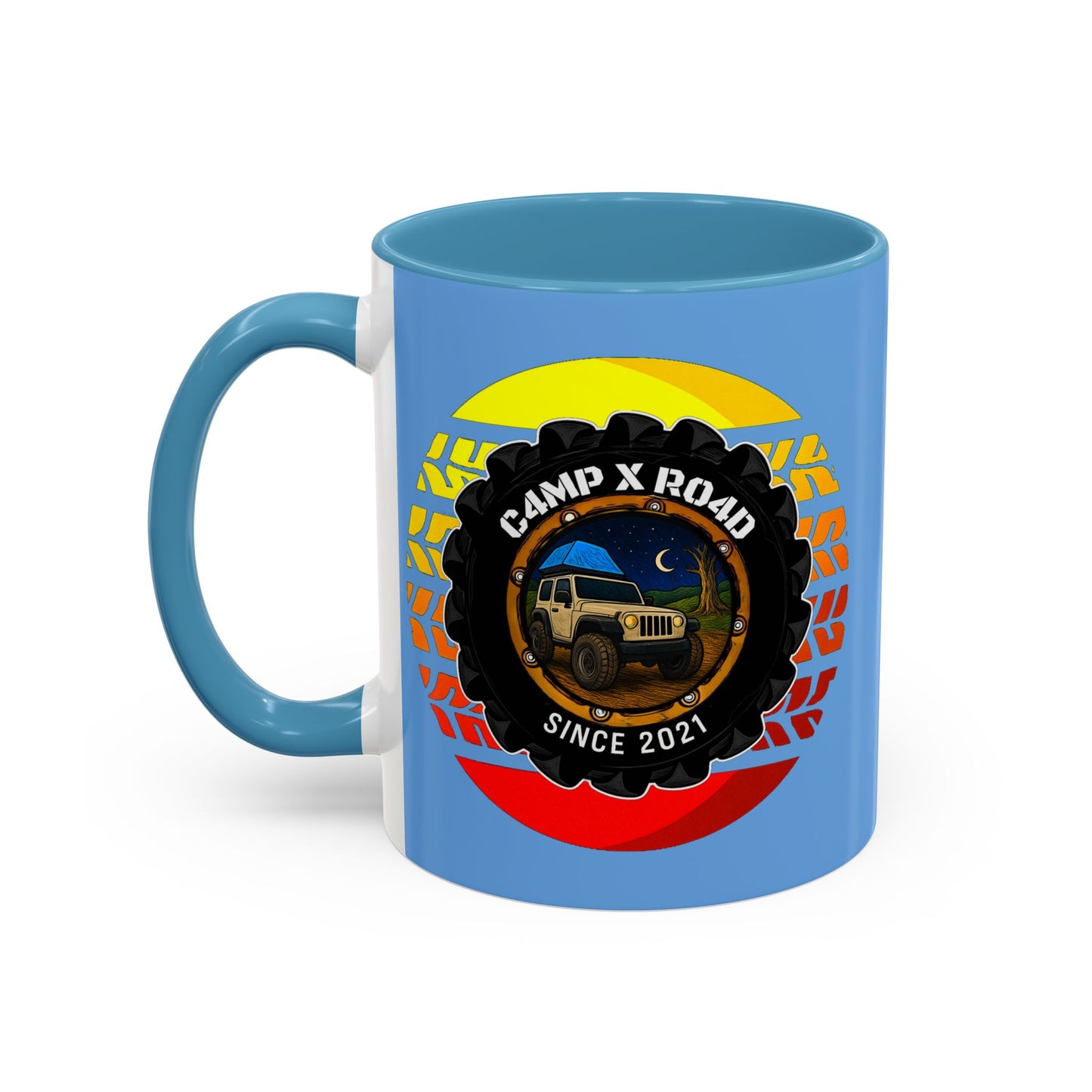 C4MPXRO4D Summer Camper Badge Mug | Accent Coffee Mug 11oz 15oz