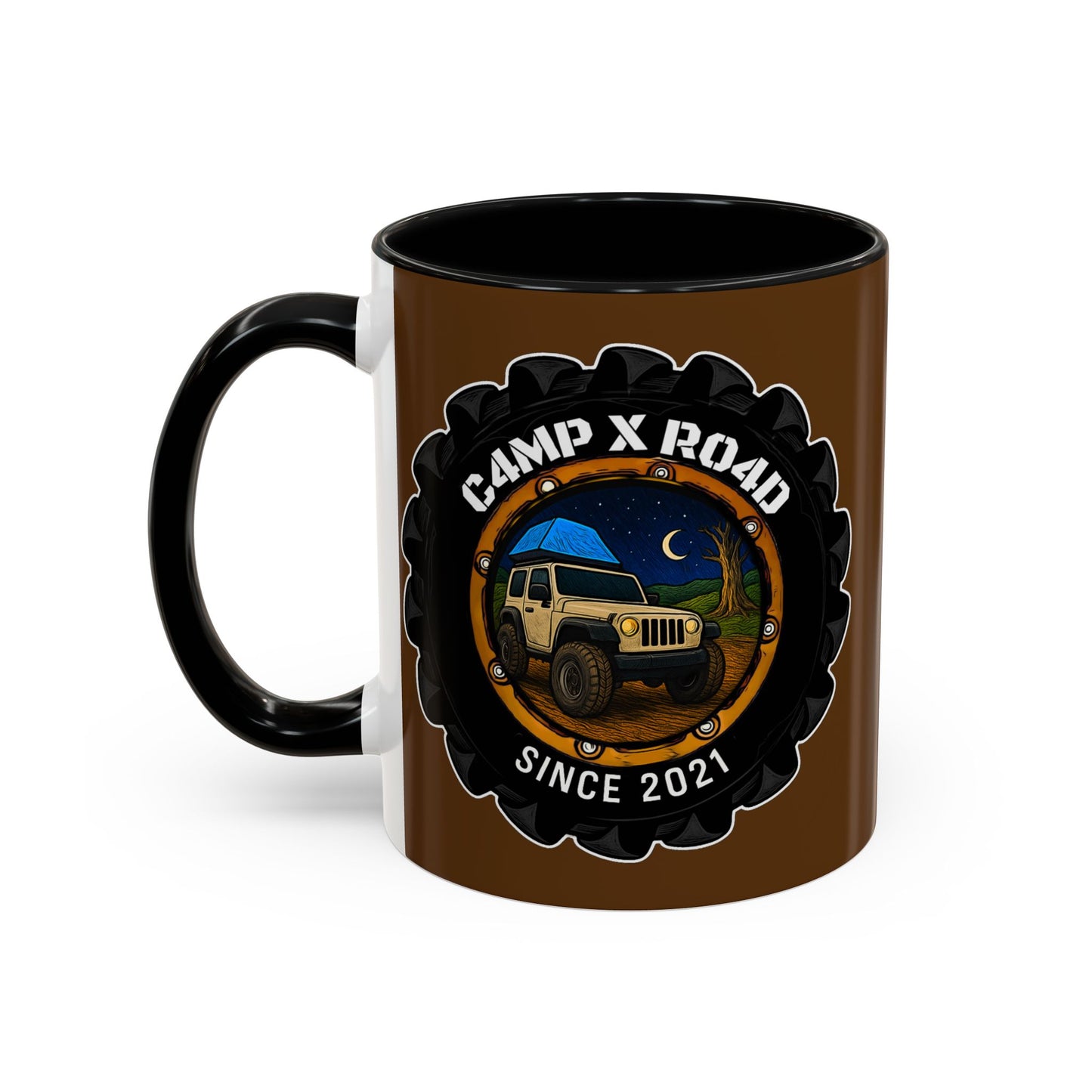 C4MPXRO4D Camper Badge Mug | Accent Coffee Mug 11oz 15oz
