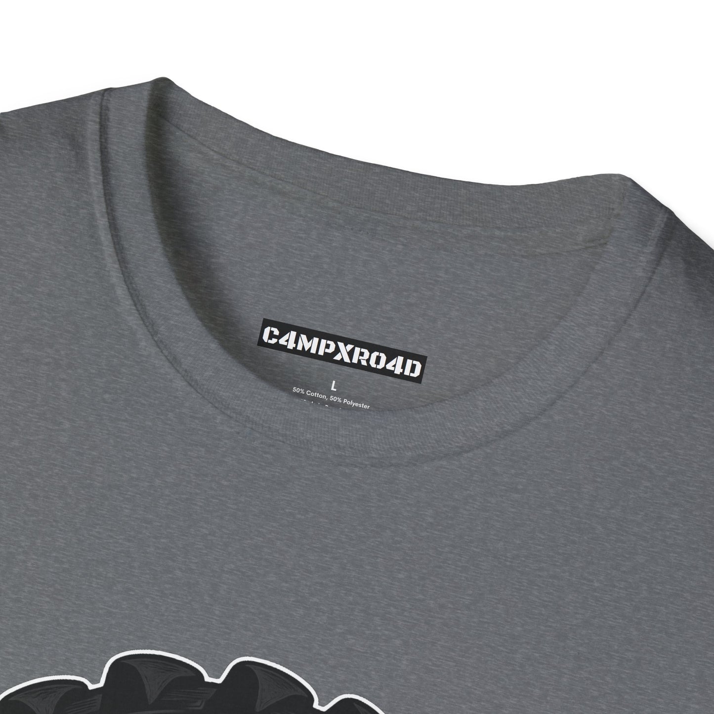C4MPXRO4D Camper Badge Soft Tee | Graphic T-Shirt