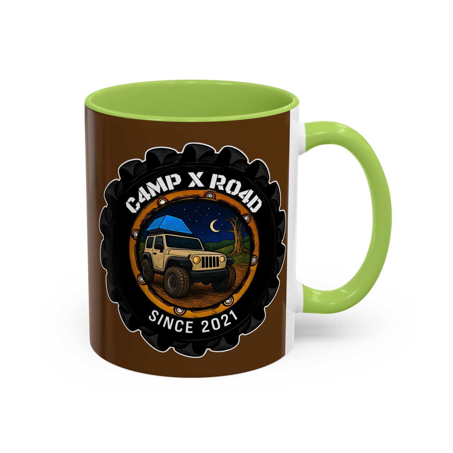 C4MPXRO4D Camper Badge Mug | Accent Coffee Mug 11oz 15oz