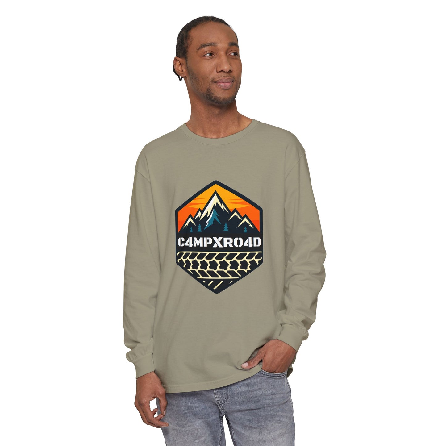 C4MPXRO4D Hexa Shield Camper Badge T-Shirt | Long Sleeve