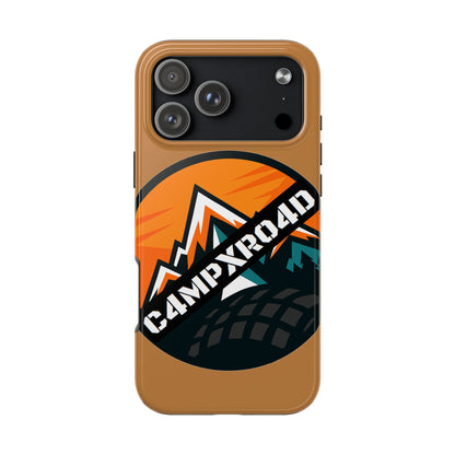 C4MPXRO4D Rounded Shield Camper Badge Phone Case | Tough Phone Case