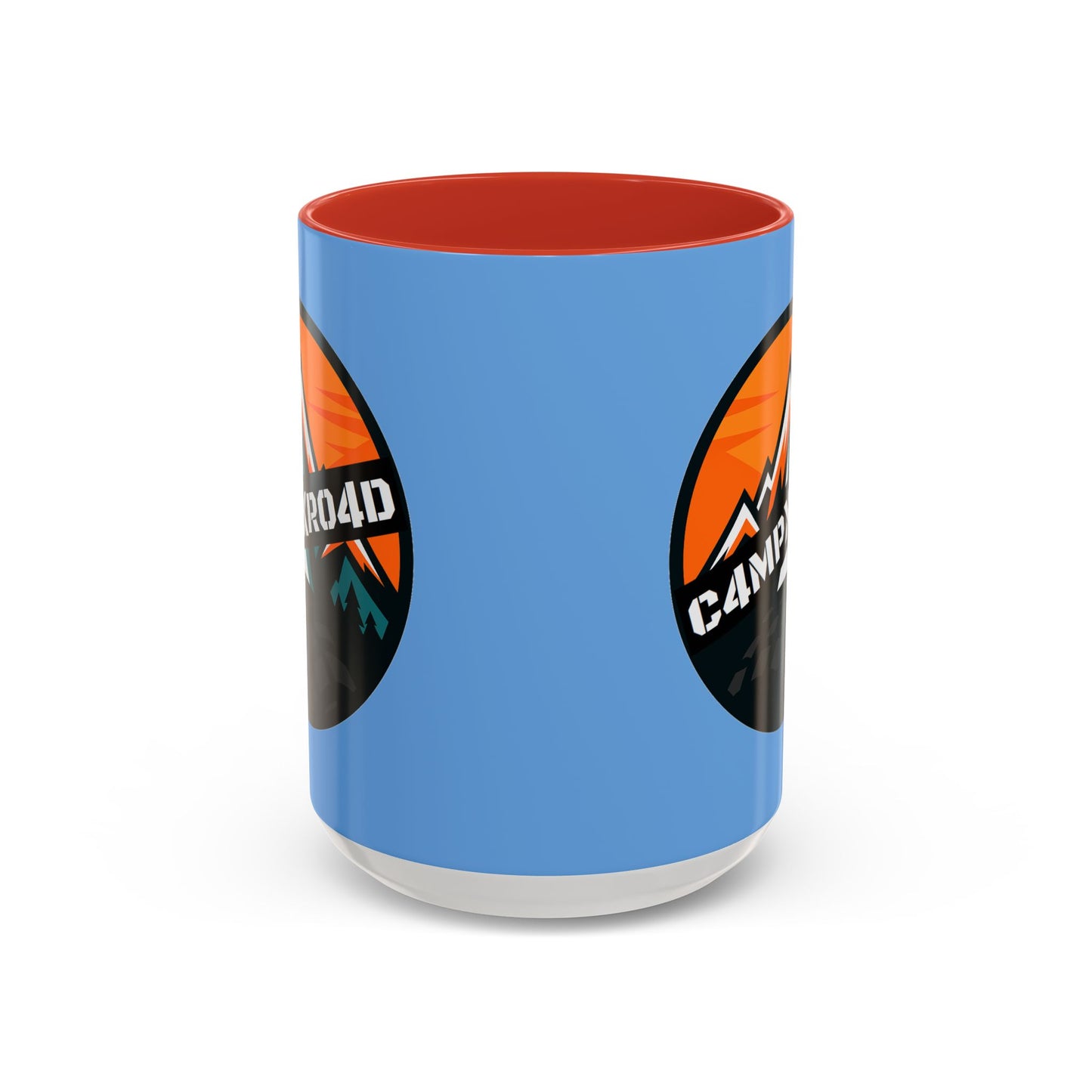 C4MPXRO4D Rounded Shield Camper Badge Mug | Accent Coffee Mug 11oz 15oz