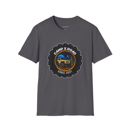 C4MPXRO4D Camper Badge Soft Tee | Graphic T-Shirt