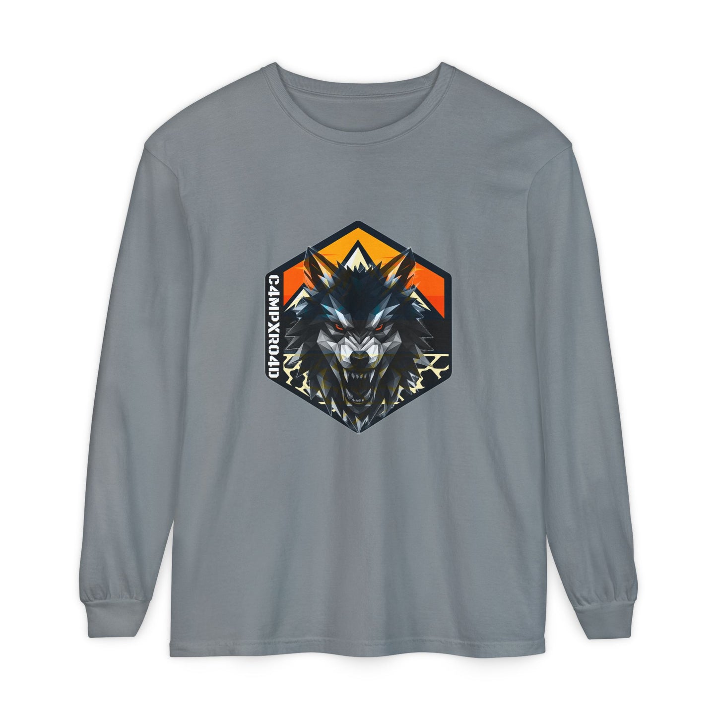 C4MPXRO4D Wolf Shield Camper Badge T-Shirt | Long Sleeve
